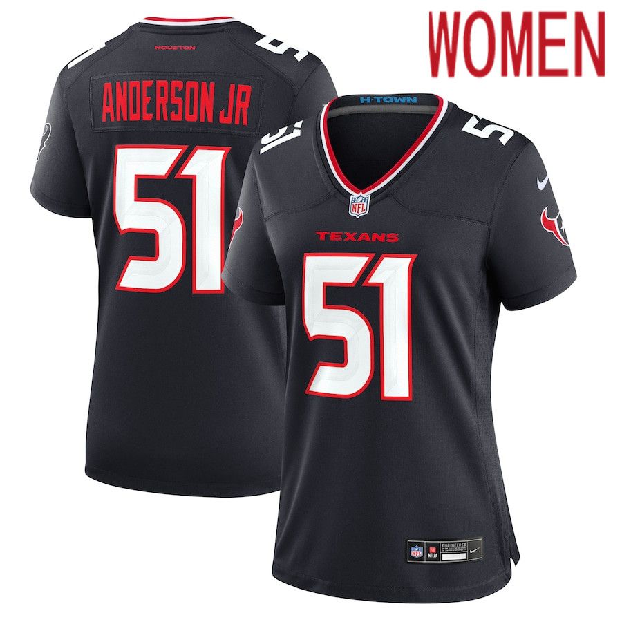 Women Houston Texans #51 Will Anderson Jr. Nike Navy Game NFL Jersey